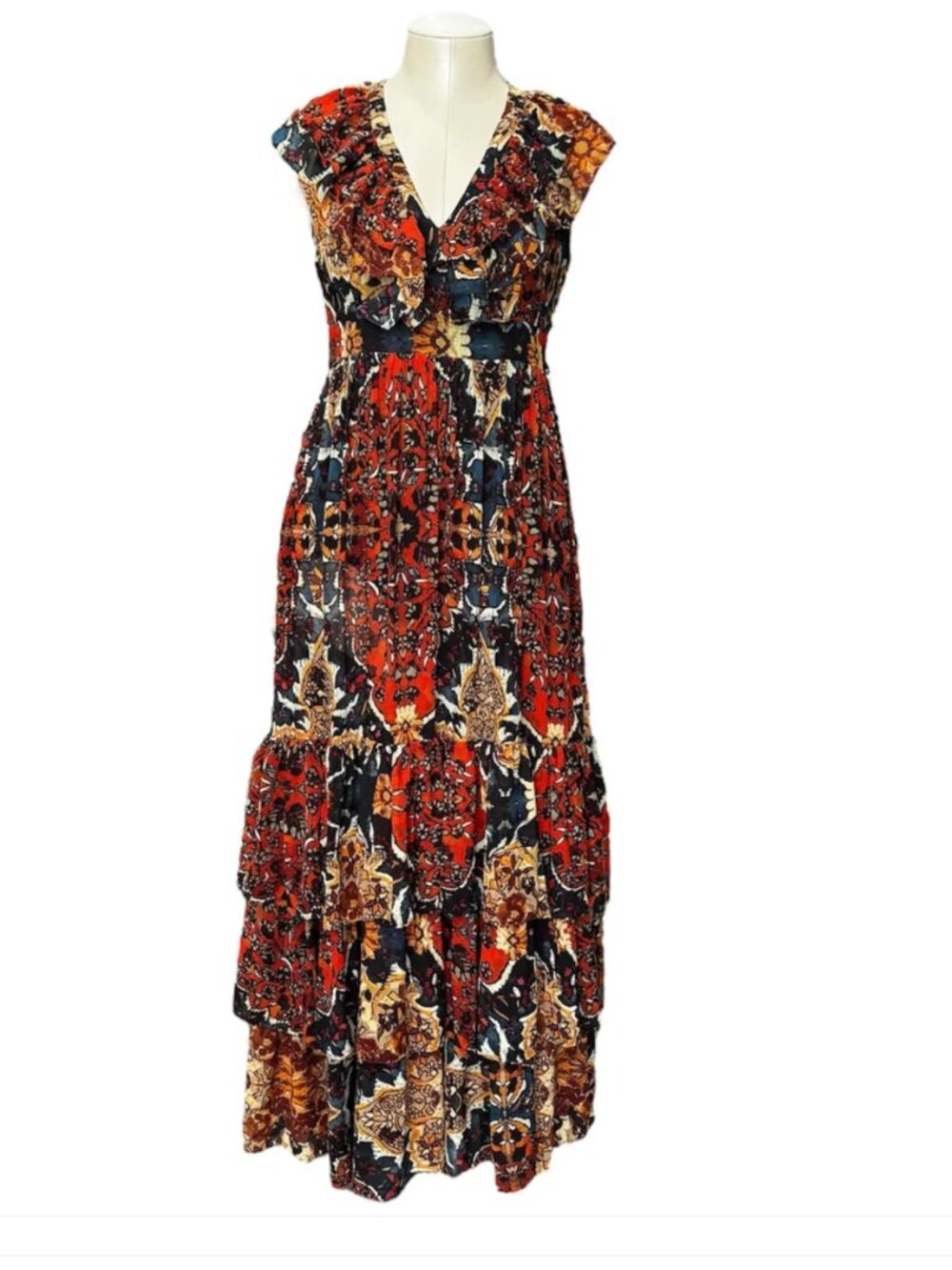 Free People Wonderland Fall Prairie Floral Maxi Dress